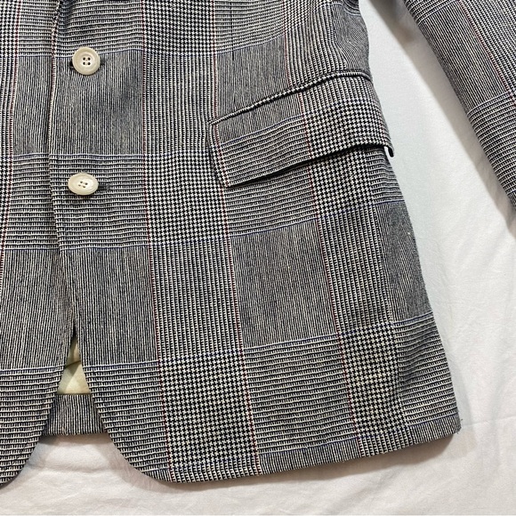 Cricketeer Houndstooth Blazer Vintage Tweed Jacket Sports Coat Men 40L Gray - Picture 3 of 14